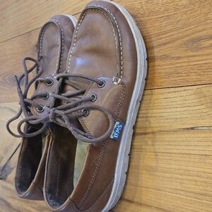 Lems Mariner Size 7.5 Mens Size 9 Womens In Walnut 100% Leather